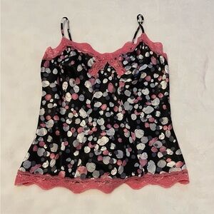 *3 for $20*  Satin Camisole with Pink Lace Trim
